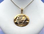 TAGLIAMONTE Designs (2171P) 925/YGP Cameo Enhancer Pendant *Tribute to Maternity*Reg.$200