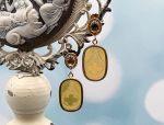 TAGLIAMONTE Designs (1937) 925SS/YGP Venetian Cameo Earrings*Reg.$210