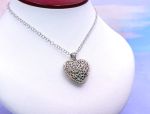 SAMUEL B *BJC* (2004) 925 SS Heart Shaped Pendant *Gem Surprise!*