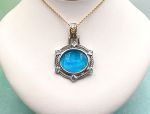 TAGLIAMONTE Designs (1840) 925SS/Rhodium Plate / 18K Cameo Pendant *Cavallo*Reg.$400