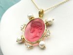 TAGLIAMONTE Designs (1806) 925SS /YGP Venetian Pendant *Ceres*