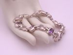 Samuel B~BJC~(927) 925SS/ 14K Amethyst Bracelet *XOXOXO*