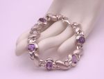 Samuel B~BJC~(927) 925SS/ 14K Amethyst Bracelet *XOXOXO*