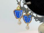 TAGLIAMONTE Designs (1125) 925SS/YGP Venetian Cameo Earrings *Medusa*Reg.$280