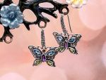 SAMUEL B *BJC* (56659E) 925SS /18K Multi-Gem Butterly Earrings *Reg.$270*