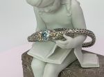 SAMUEL B *BJC* (58859B.BT) 925SS/18K Braided Tulang Naga Bracelet *Blue Topaz*