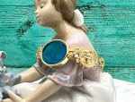 TAGLIAMONTE Designs (1688) 925SS/YGP Venetian Cameo Bracelet w/ *Blue Topaz*Cupid, Medusa*Reg.$450