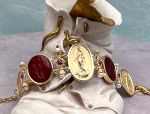 TAGLIAMONTE Designs (SH071-Red) 18K Cameo Bracelet w/ *Rubies, Pearls*Venus*Reg.$5500