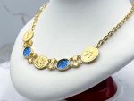 TAGLIAMONTE Designs (2350N) 925SS/YGP Venetian Cameo Necklace *Nereids*Reg.$425