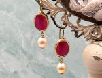 TAGLIAMONTE Designs (2021E,2022E) 925SS/YGP Venetian Cameo Earrings*Reg.$180