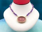 TAGLIAMONTE Designs (2135N) 925SS/YGP Venetian Intaglio Necklace*Venus*Reg.$400