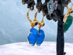 TAGLIAMONTE Designs (1334-1337) 925SS / YGP Venetian Cameo Earrings*Sea Life Collection* Reg.$160