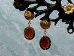 TAGLIAMONTE Designs (1651) 925SS/YGP Venetian Cameo Earrings *Athena*Reg.$160