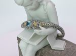 SAMUEL B *BJC* (57306B.BT) 925SS/18K Braided Tulang Naga Bracelet *Blue Topaz*