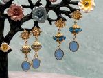 TAGLIAMONTE Designs (SH273) 925SS/YGP Venetian Intaglio Earrings*Reg$250