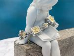 TAGLIAMONTE Designs (SH168-SQ) 925SS/ 18K 2-Tone Cameo Bracelet *Dancing Angels*Reg.$705