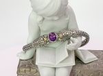 SAMUEL B *BJC* (58859B.A) 925SS/18K Braided Tulang Naga Bracelet *Brazilian Amethyst*