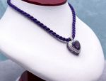 Chuck Clemency Designs (1116) 14K White Gold Amethyst and Diamond Heart Pendant *Gorgeous*Reg.$1500