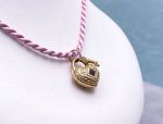 Arts Elegance (1113) 14K Heart Pendant with Key Garnet Accent *Reg. $900**