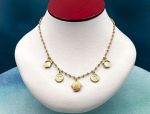 TAGLIAMONTE Designs (SH344-Cit) 925SS/YGP Cameo Necklace*Citrine*Medusa*Reg.$300