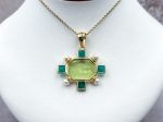 TAGLIAMONTE Designs (2265P) 925SS/YGP Venetian Cameo Pendant *Androclus,Lion *Reg.$280