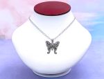 SAMUEL B *BJC* (2005) 925 SS Butterfly Shaped Pendant *Abalone*