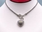 SAMUEL B *BJC* (58205N) 925SS / 18K Heart Necklace*Reg.$300*