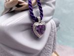 Chuck Clemency Designs (1116) 14K White Gold Amethyst and Diamond Heart Pendant *Gorgeous*Reg.$1500