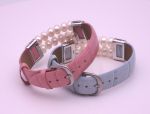 925 Sterling Silver / Leather + Pearl Bracelet (956P) *PINK*