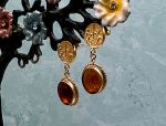 TAGLIAMONTE Designs (1651) 925SS/YGP Venetian Cameo Earrings *Athena*Reg.$160