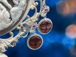 TAGLIAMONTE Designs (AVD1931) 925SS Cameo Earrings*Moonface* Reg.$200