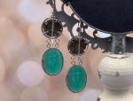 TAGLIAMONTE(1895) 925SS/Rhod Earrings*Venetian Intaglio*Authentic Roman Coins*Reg.$295