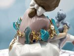 TAGLIAMONTE Designs (2115B) 925SS/YGP Venetian Cameo Bracelet *Sea Life Collection*Reg.$550