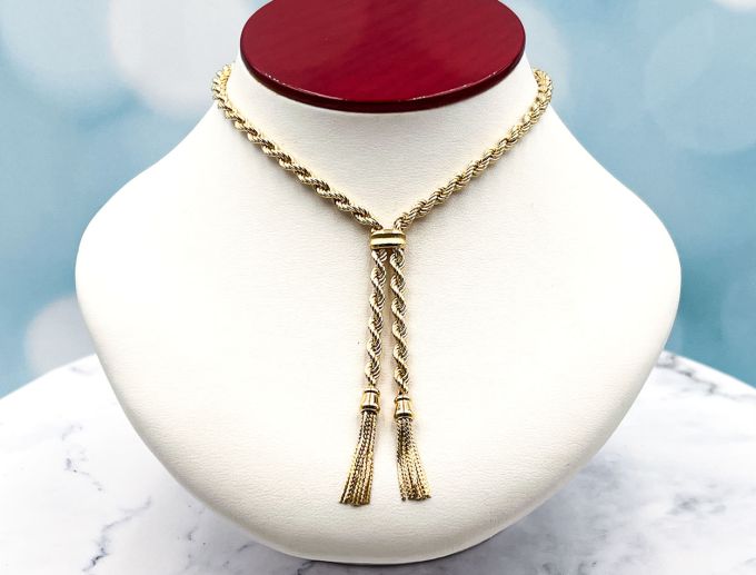 Milor (LD4013N) 18K Rope w/ Tassel Style Necklace*24 Grams*Reg.$2400