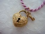 Arts Elegance (1115) 14K Yellow Gold Heart Pendant with Key *Reg. $900