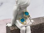 TAGLIAMONTE Designs (1346,1349) 925SS / YGP Venetian Cameo Earrings*Poseidon*Reg.$160