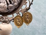 TAGLIAMONTE Designs (1660) 18K Cameo Earrings w/ Diamonds*Terpsichore*Reg.$1600