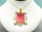 TAGLIAMONTE Designs (1806) 925SS /YGP Venetian Pendant *Ceres*