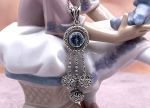 SAMUEL B *BJC* (62236P.BT) 925 SS Dream Catcher Blue Topaz Pendant*Reg.$150