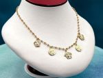 TAGLIAMONTE Designs (SH344-Cit) 925SS/YGP Cameo Necklace*Citrine*Medusa*Reg.$300