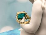 TAGLIAMONTE (1974) 925SS/YGP Venetian Intaglio Ring *Rubies *Pegasus*Reg.$200