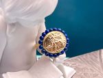 TAGLIAMONTE Designs (2152R) 925SS/YGP Cameo Ring*Lapis*Diana, Acteon*Size 7*Reg.$160