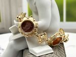 TAGLIAMONTE (LDM1509) 925SS/YGP, 14K Accents Venetian Cameo Bracelet*Reg.$550