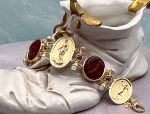 TAGLIAMONTE Designs (SH071-Red) 18K Cameo Bracelet w/ *Rubies, Pearls*Venus*Reg.$5500