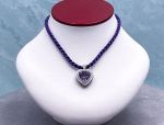 Chuck Clemency Designs (1116) 14K White Gold Amethyst and Diamond Heart Pendant *Gorgeous*Reg.$1500