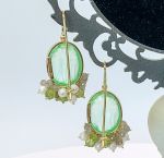 TAGLIAMONTE Designs (1272) 925SS/YGP Cameo Earrings *3 Graces*Reg.$325