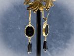 TAGLIAMONTE Designs (2203E) 925SS/YGP Onyx Cameo Earrings *Bee*Reg.$185