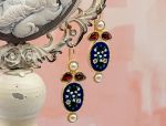 TAGLIAMONTE (2089E-Garnet) 925SS/YGP Venetian Micro Mosaic Earrings *Garnet,Pearl*Miosotis*Reg.$280