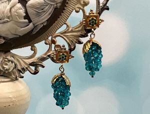 TAGLIAMONTE Designs (1985) 925SS/YGP Apatite Earrings*Reg.$180