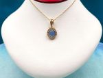 TAGLIAMONTE Designs (2169P) 925SS/YGP Venetian Intaglio Pendant*Diamonds*Reg.$250